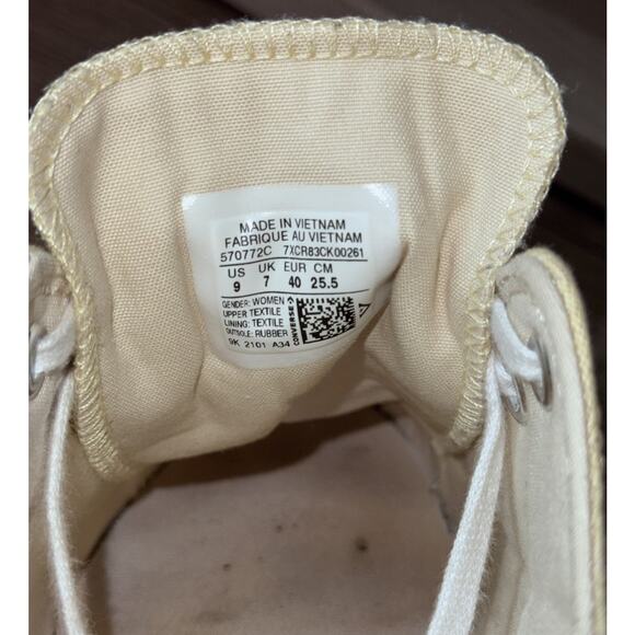 CONVERSE CHUCK TAYLOR ALL STAR ESPADRILLE (Yellow) Women’s Size 9 - Picture 8 of 11